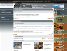 Tablet Screenshot of parlamentodeandalucia.es